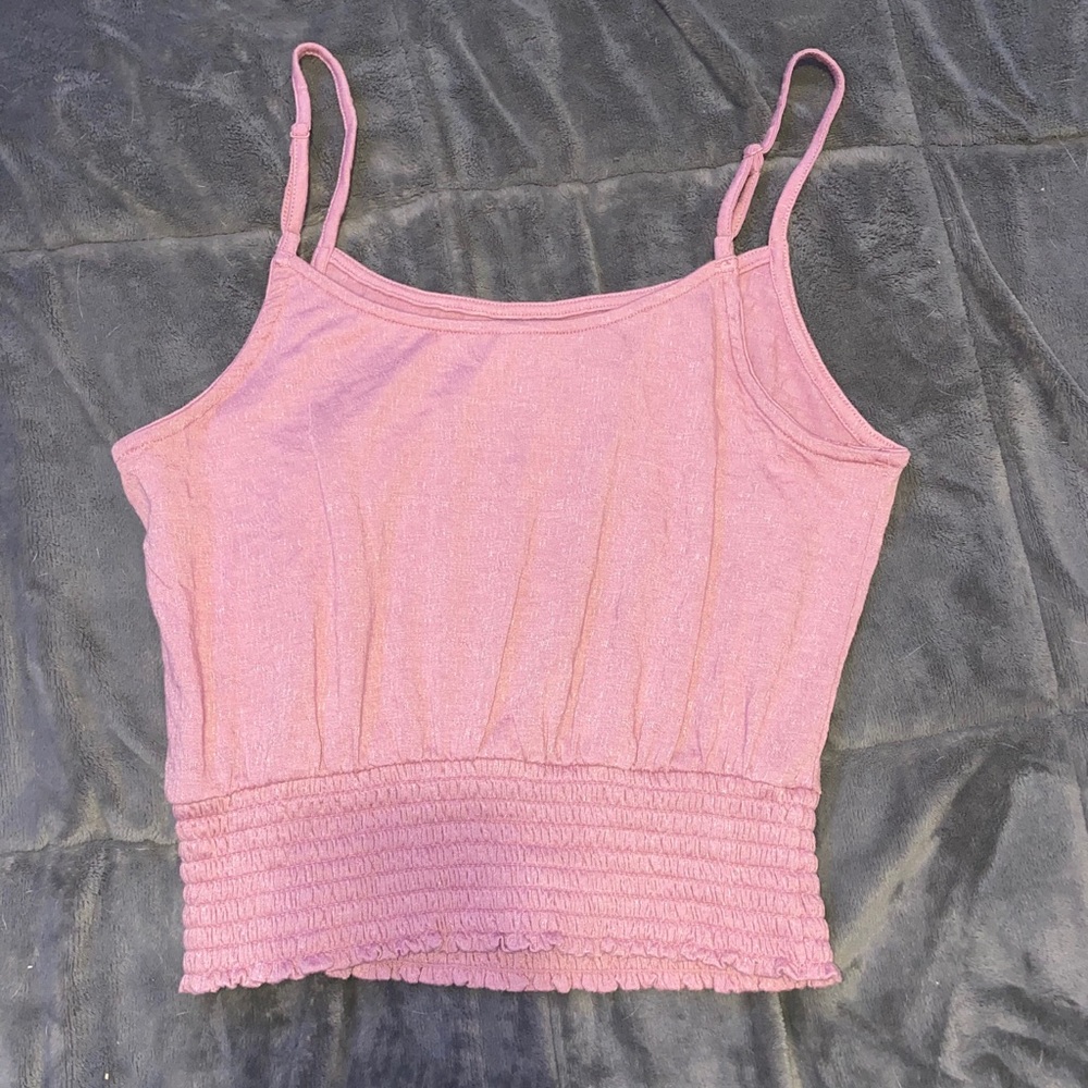 pink heatherd tank crop